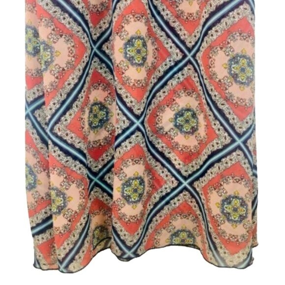 Charlotte Russe Women’s Maxi Dress Size Small Scarf Print Strappy Hippie Boho - Picture 8 of 12
